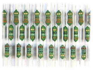 Resistor de filme metálico de 15 Ohms para meio watt