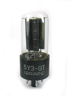 Válvula eletrônica retificadora de onda completa 5Y3GT Ibrape Miniwatt