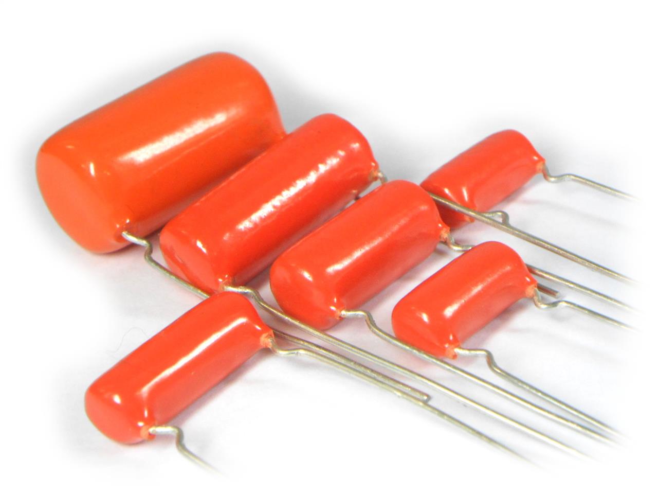 Capacitores Orange Drops de Poliester perfil redondo - Capacitor Poliéster Orange Drop 0.0033uF 600V