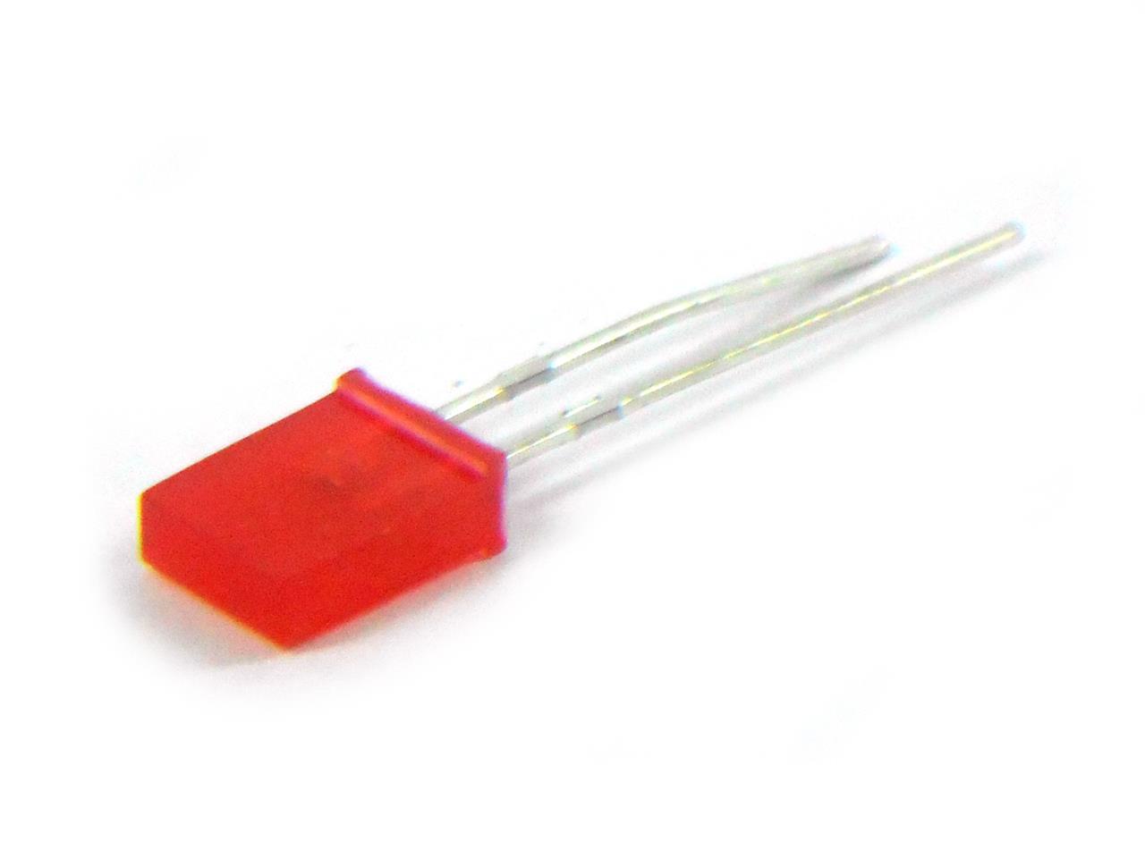Semicondutores - LED vermelho retangular