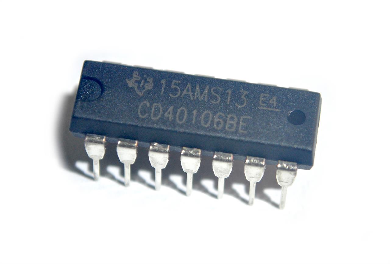 Circuitos integrados com portas NOT - Circuito Integrado CD40106BE