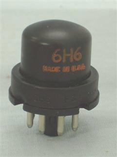 Válvulas diodo duplos detectores de rádio frequência - Válvula 6H6 M RCA
