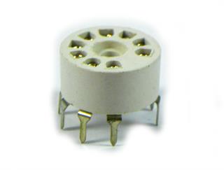 Soquete Plastico para válvulas miniatura de 9 pinos como ECC88 e 12AX7 GZS9-Y para placa (PCB)