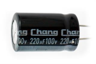 Capacitor eletrolítico 220uF 100V