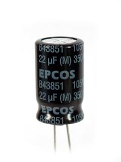 Capacitor Eletrolítico Epcos de 22uF para 350V B42851F4226M0