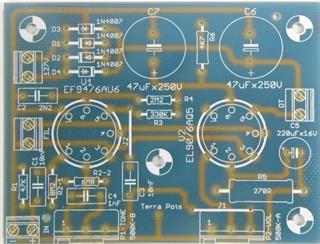 Placa de circuito impresso para o amplificador Baby Wonder