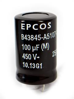 Capacitor eletrolítico 100uF 450V Snap In