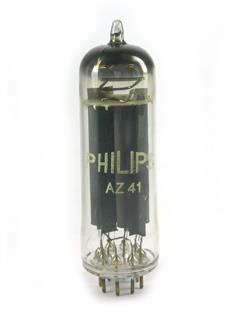 Válvula eletronica diodo retificador de onda completa AZ41 Philips