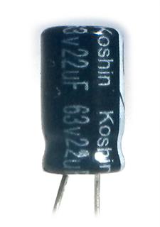 Capacitor eletrolítico 22uF 63V