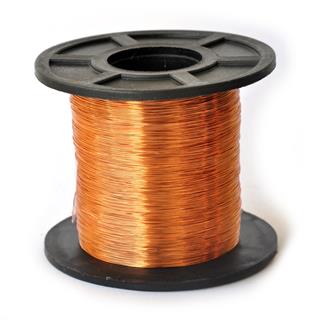 Carretel com 250g de fio de cobre esmaltado número 31AWG