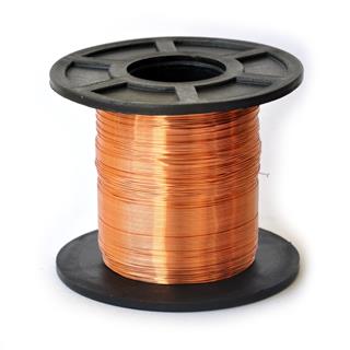 Carretel com 250g de fio de cobre esmaltado número 28AWG