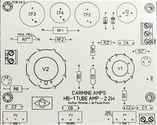 Placa de circuito para o HB1, a versão atualizada do 100buck