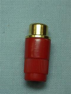 Plugs Femea - Fêmea RCA Dourado Vermelho