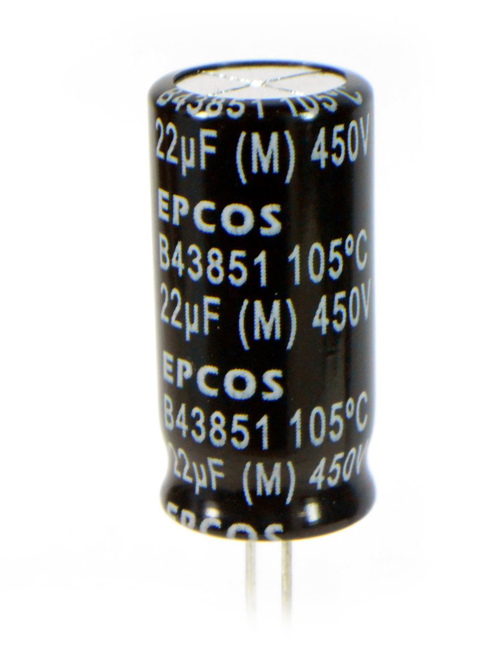 Capacitor Eletrolítico 22uF x 450V