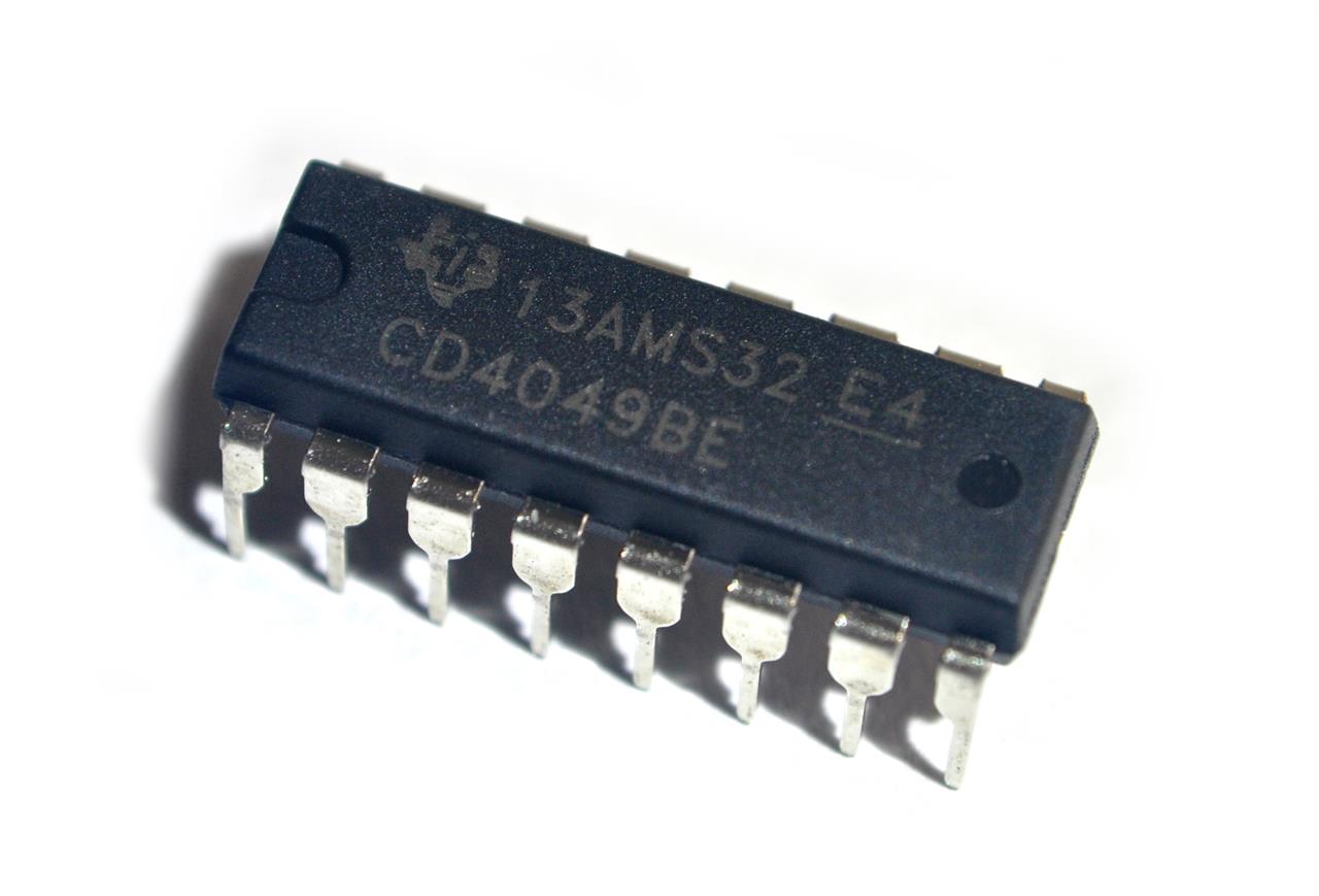 Circuitos integrados com portas NOT - Circuito Integrado CD4049BE