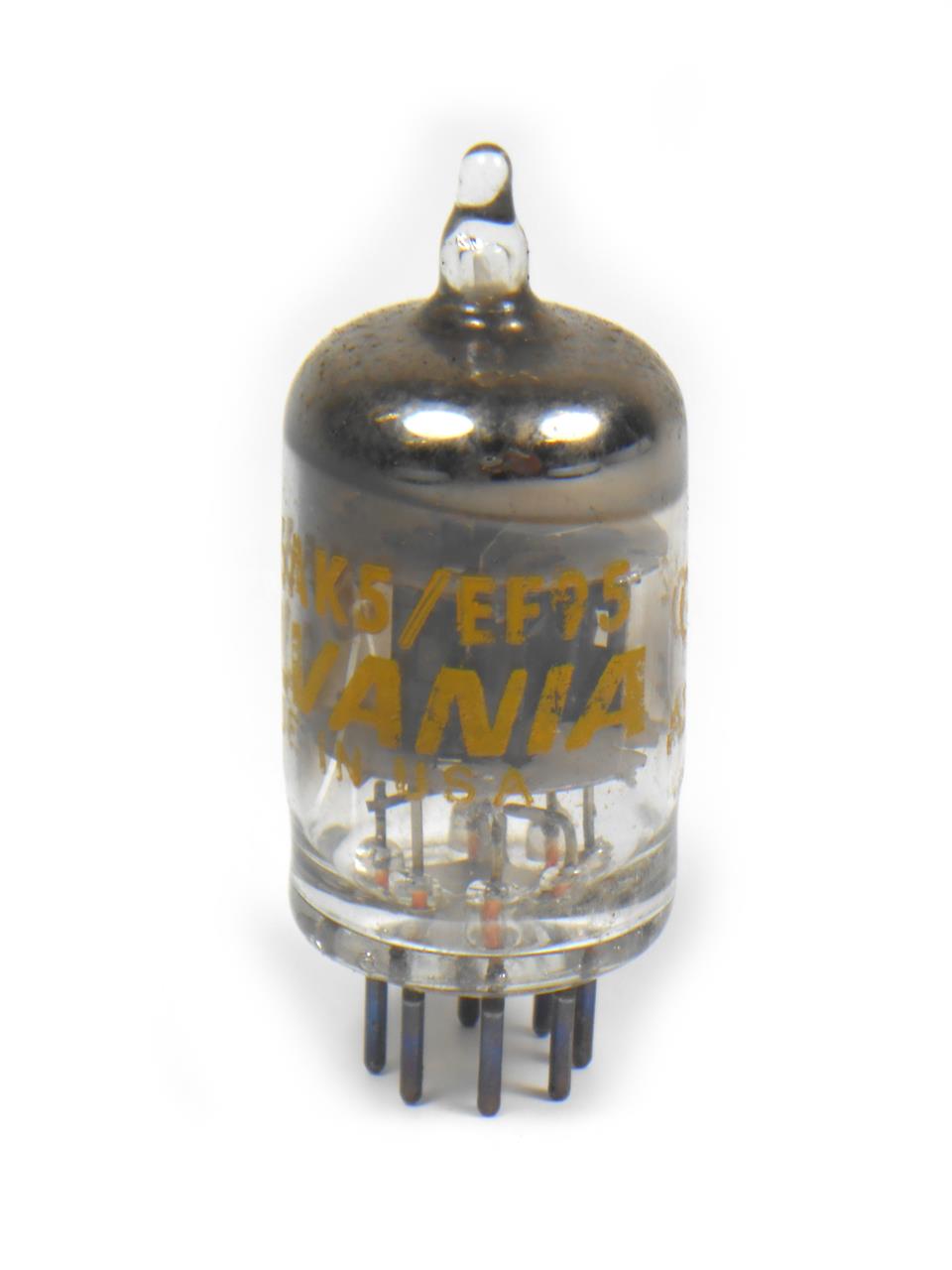 Válvulas eletrônicas pentodo amplificadoras com base subminiatura de sete pinos - Válvula EF95 6AK5 6J1 Sylvania